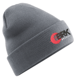 BRK Brocock Beanie in grey, with embroidered logo