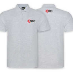 BRK grey poly-cotton Polo Shirt with short sleeves