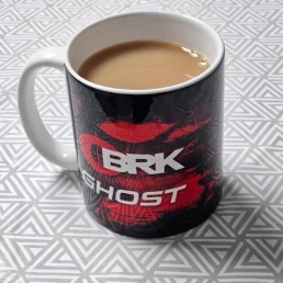BRK Ghost Mug, showing the company logo and rifle brand name