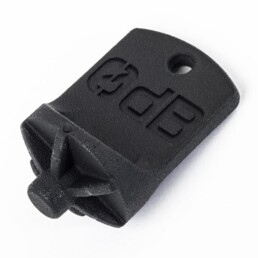 The 0dB Pro System End Cap Removal Tool is used with the Stealth Silencer, Extension Module and Advantage Target Tuner