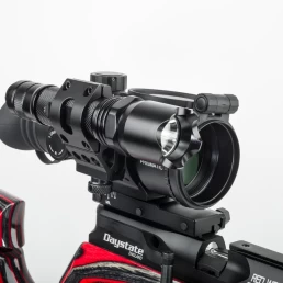 The BluePrint Picatinny Laser Torch Accessory Mount, fitted to an MTC SWAT scope