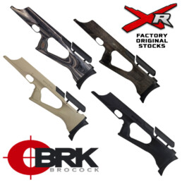 Factory original BRK Brocock XR Thumbhole Stock, available in wood and synthetic